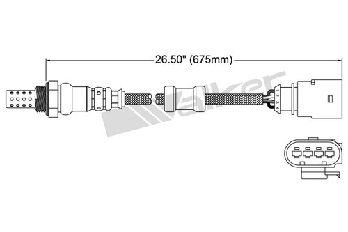 Walker Products Oxygen Sensor 250-24954 for 2006-2018 Audi/Volkswagen 3.2L 6.3L (A3 Quattro, A8 Quattro, RS4, RS7)