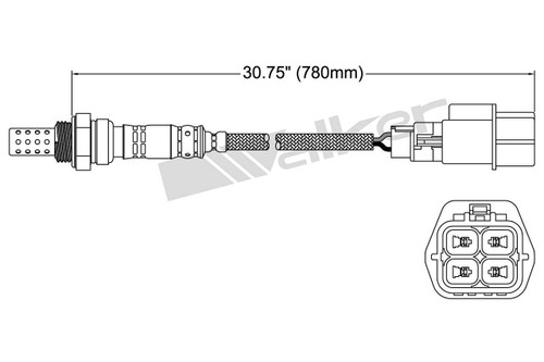 Walker Products Oxygen Sensor 250-24436 for 2000-2001 Nissan 1.8L (Sentra)