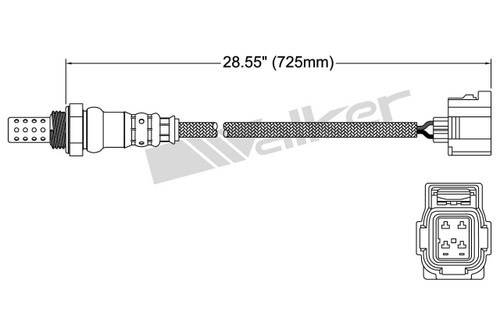 Walker Products Oxygen Sensor 250-24752 for 2007-2015 Dodge/Mercedes-Benz 3.5L 6.3L (Sprinter 2500, Sprinter 3500, ML450, SLS AMG)
