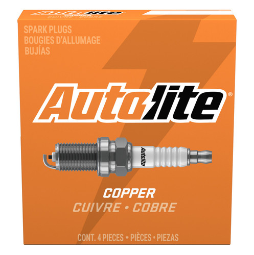 Autolite Copper Resistor Spark Plug 3924 - packaging, front view