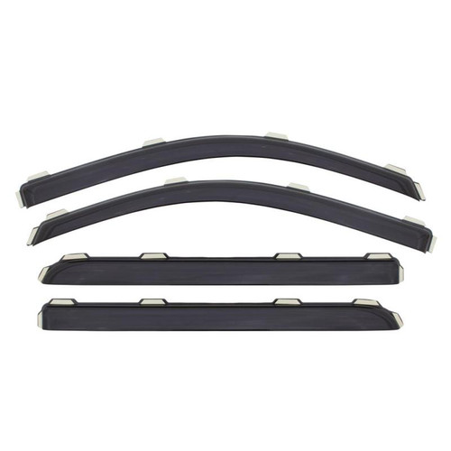 AVS Ventvisor In-Channel Front and Rear Window Deflectors 4pc for Nissan Navara King Cab - Smoke