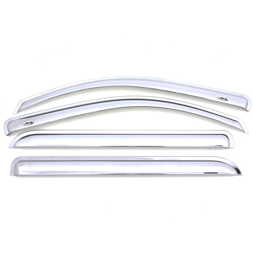 AVS Ventvisor Front & Rear Window Deflectors 4pc for Toyota Tundra Double Cab - Chrome