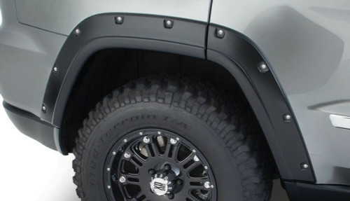 Bushwacker Pocket Style Flares 2pc in Black for 2011-2018 Jeep Grand Cherokee (Does Not Fit SRT8)