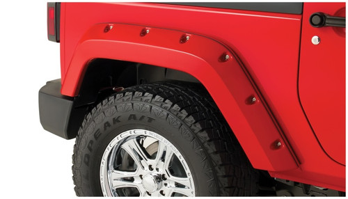 Bushwacker Pocket Style Flares 2pc (Fits 2-Door Sport Utility Only) in Black for 2007-2018 Jeep Wrangler