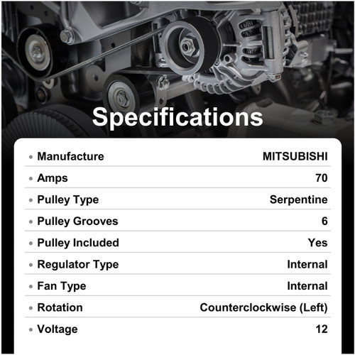 WAI New Alternator 13893N - alternate view
