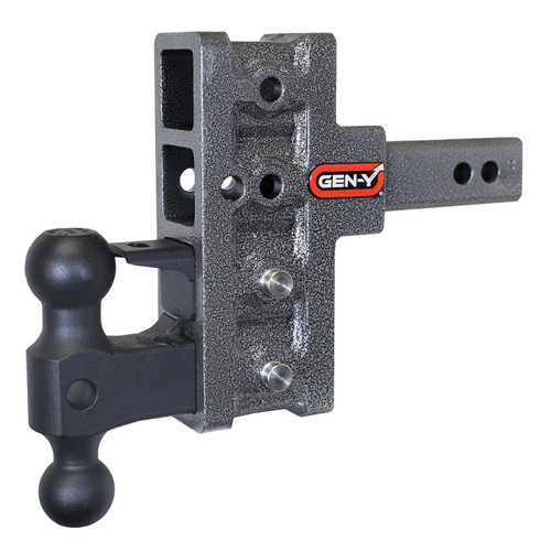 Gen Y Mega Duty 2In Shank 5In Offset Drop 2K TW 16K Hitch w/ GH-051 Dual-Ball w/ GH-032 Pintle Lock