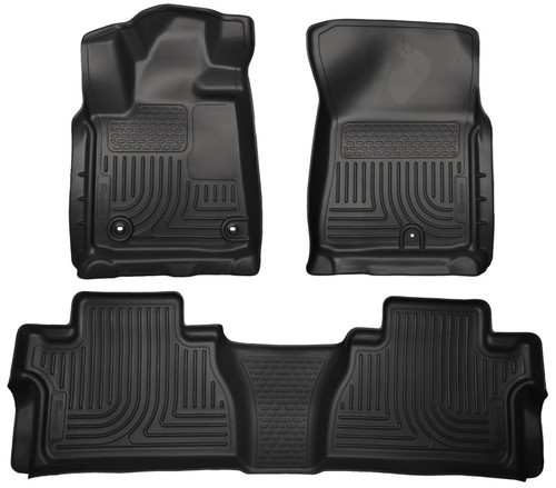 Husky Liners Weatherbeater Black Front & 2nd Seat Floor Liners for Toyota Tundra