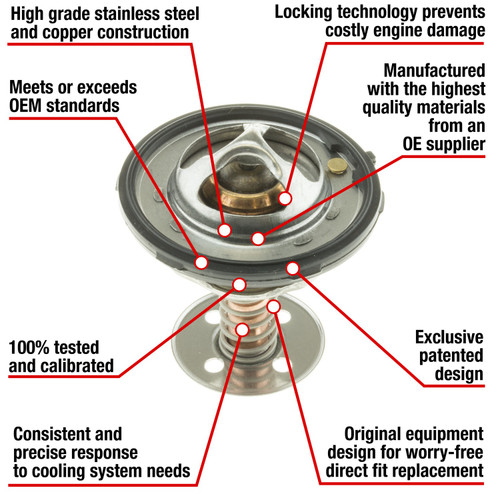 Motorad Fail-Safe Thermostat-187 Degrees w/ Seal 7456-187