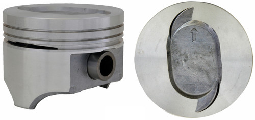 Enginetech K3048(8)P060 Cast .060" Oversized Piston & Ring Kit for 1992-1997 Ford F-350 - Set of 8 - OEM-Spec - For Engine Rebuilds