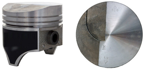 Enginetech P6007(8)060 Cast .060" Oversized Piston Set for 1961-1965 Chevy Bel Air Biscayne Brookwood Impala Kingswood - Set of 8