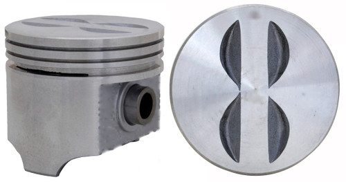 Enginetech P1537(1)040 Cast .040" Oversized Piston for 1957-1967 Chevy GMC Pontiac Suburban Truck 3B 3C 3D 3E - Single - OEM-Spec