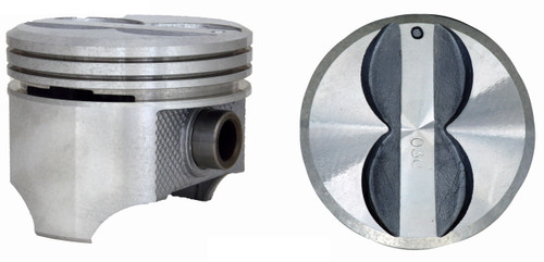 Enginetech P1540(8)030 Cast .030" Oversized Piston Set for 1968-1973 Chevy GMC Pontiac Bel Air Biscayne Blazer Brookwood - Set of 8