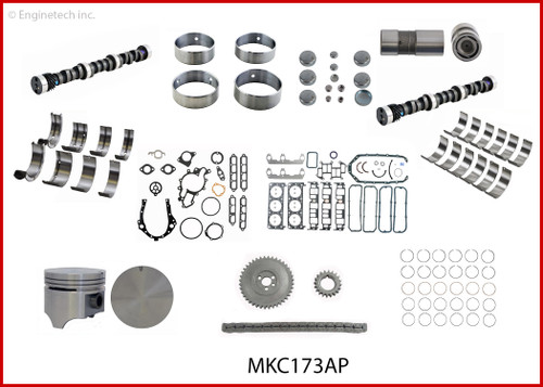 Enginetech MKC173AP Master Engine Rebuild Kit for 1981-1985 Chevy 173 2.8L V6 1.5 Over Bore (3.505")