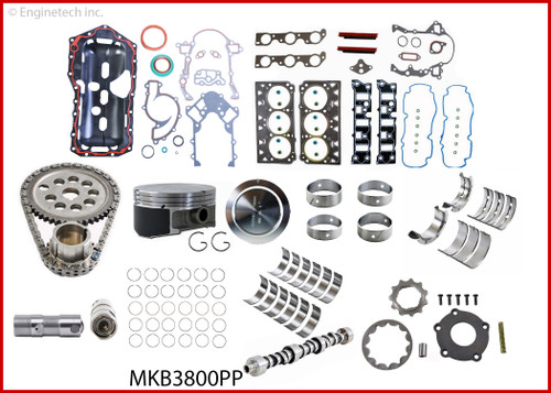 Enginetech MKB3800PP Master Engine Rebuild Kit for 2000-2003 Buick 3800 3.8L V6 .020" Over Bore (3.820")