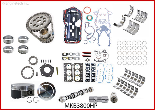 Enginetech MKB3800HP Master Engine Rebuild Kit for 2000-2002 Buick 3800 3.8L V6 .020" Over Bore (3.820")