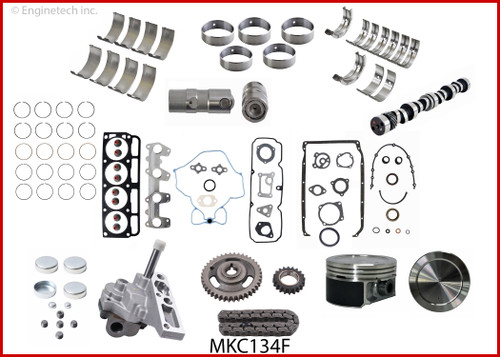 Enginetech MKC134F Master Engine Rebuild Kit for 2000-2003 Chevy 134 2.2L 4-Cyl Standard Bore (3.505")