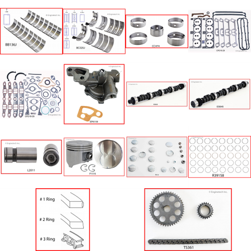 Enginetech MKCR318C Master Engine Rebuild Kit for 1980-1985 Dodge 5.2L V8 .030" Over Bore (3.940")