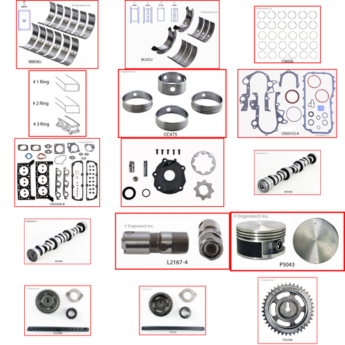 Enginetech MKCR3.8JP Master Engine Rebuild Kit for 2004-2004 Chrysler 3.8L V6 .040" Over Bore (3.820")