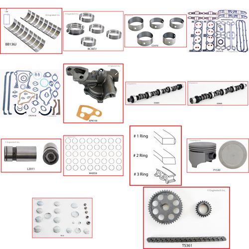 Enginetech MKCR360EP Master Engine Rebuild Kit for 1971-1973 Plymouth 5.9L V8 .040" Over Bore (4.040")
