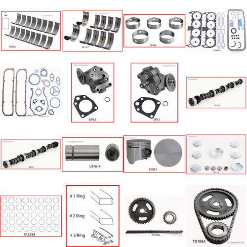 Enginetech MKCR383A Master Engine Rebuild Kit for 1968-1971 Dodge 6.3L V8 .060" Over Bore (4.310")