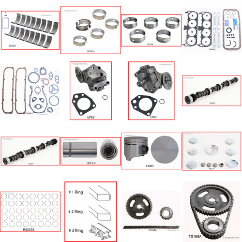 Enginetech MKCR383B Master Engine Rebuild Kit for 1959-1960 Dodge 6.3L V8 .060" Over Bore (4.310")