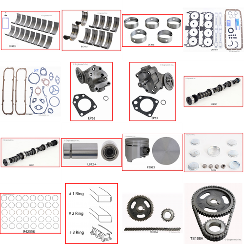 Enginetech MKCR383 Master Engine Rebuild Kit for 1961-1967 Dodge 6.3L V8 .060" Over Bore (4.310")