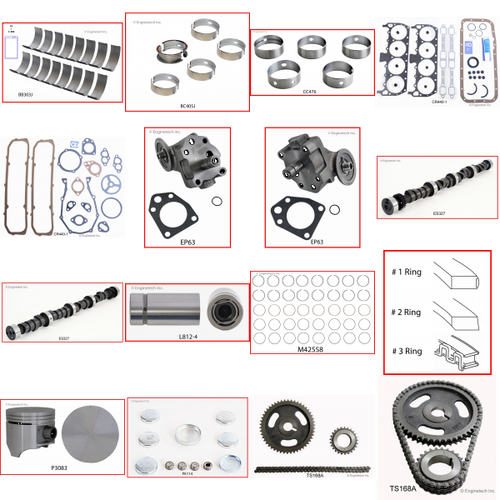 Enginetech MKCR383BP Master Engine Rebuild Kit for 1959-1960 Dodge 6.3L V8 .040" Over Bore (4.290")