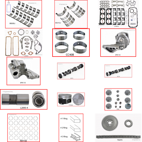 Enginetech MKIS3.1A Master Engine Rebuild Kit for 1991-1994 Isuzu 3.1L V6 .040" Over Bore (3.545")