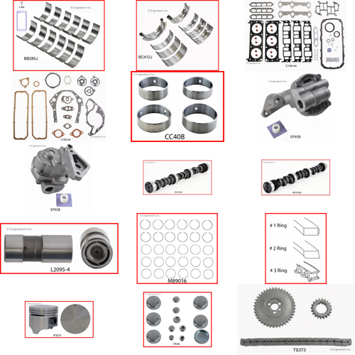 Enginetech MKIS2.8P Master Engine Rebuild Kit for 1989-1989 Isuzu 2.8L V6 .030" Over Bore (3.535")