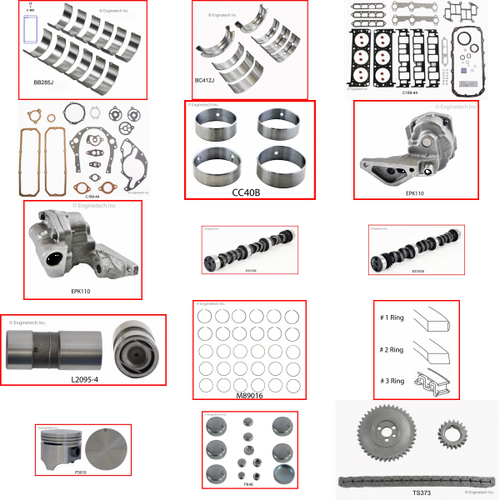 Enginetech MKIS2.8AP Master Engine Rebuild Kit for 1990-1991 Isuzu 2.8L V6 .030" Over Bore (3.535")