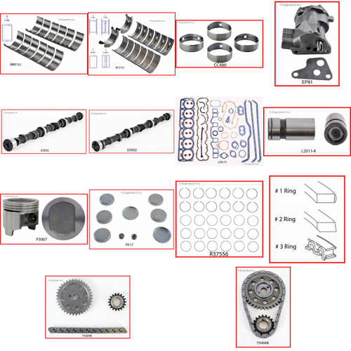 Enginetech MKJ258G Master Engine Rebuild Kit for 1979-1980 Jeep 258 4.2L V6 .060" Over Bore (3.810")