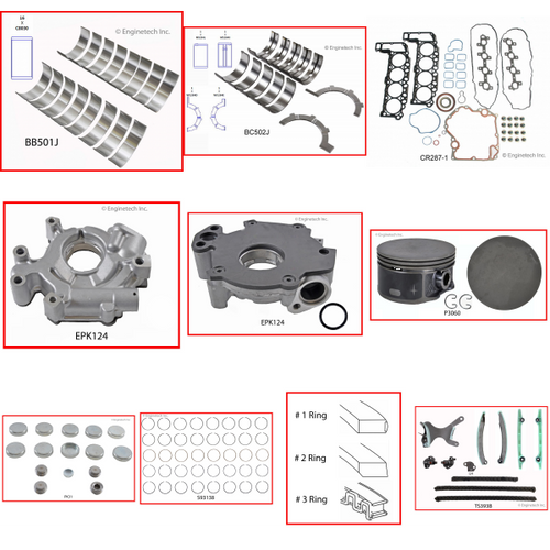 Enginetech RCCR287HP Engine Rebuild Kit for 1999-2003 Dodge 4.7L V8 .020" Over Bore (3.680")