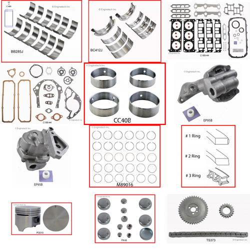 Enginetech RCIS2.8P Engine Rebuild Kit for 1989-1989 Isuzu 2.8L V6 .030" Over Bore (3.535")