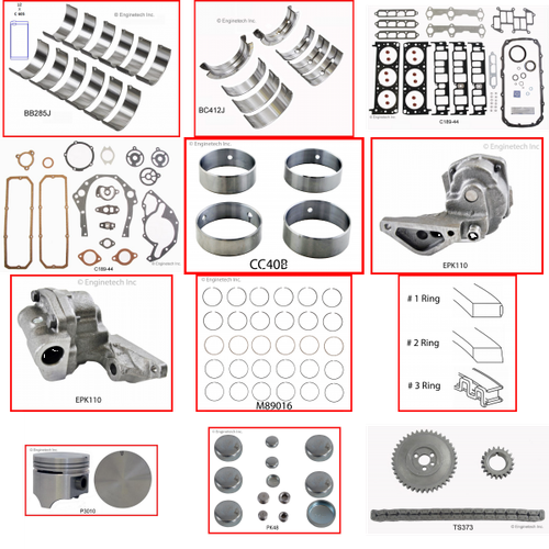Enginetech RCIS2.8AP Engine Rebuild Kit for 1990-1991 Isuzu 2.8L V6 .040" Over Bore (3.545")