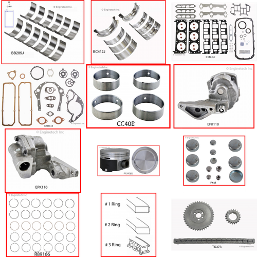 Enginetech RCIS3.1A Engine Rebuild Kit for 1991-1994 Isuzu 3.1L V6 .040" Over Bore (3.545")