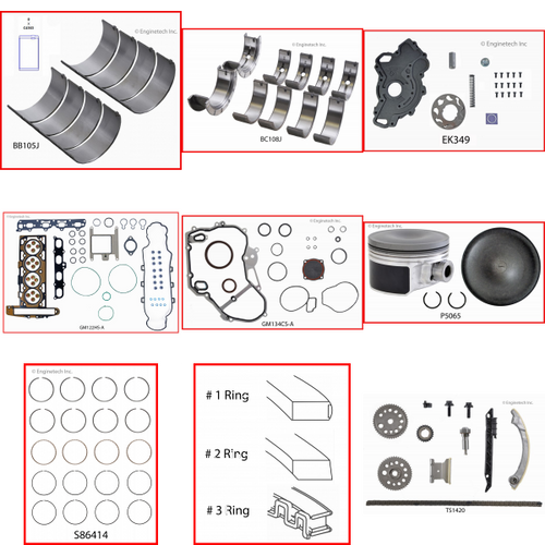 Enginetech RCS2.0P Engine Rebuild Kit for 2004-2007 Saturn 2 2.0L 4-Cyl .020" Over Bore (3.405")