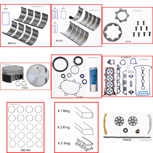 Enginetech RCS1.9P Engine Rebuild Kit for 1999-1999 Saturn 1 1.9L 4-Cyl Standard Bore (3.230")