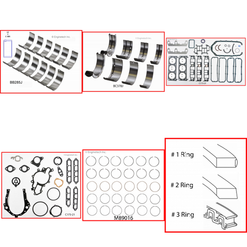 Enginetech RMC173AP Engine ReMain Kit for 1981-1984 Chevy 173 2.8L V6 .030" Over Bore (3.535")