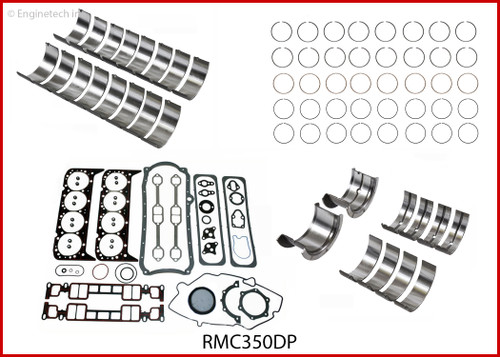 Enginetech RMC350DP Engine ReMain Kit for 1996-2002 Chevy 350 5.7L V8 .020" Over Bore (4.020")