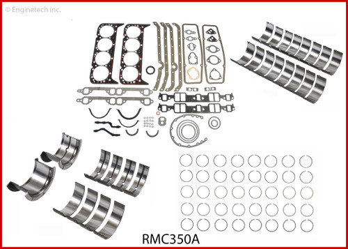 Enginetech RMC350A Engine ReMain Kit for 1967-1985 Chevy 350 5.7L V8 .020" Over Bore (4.020")
