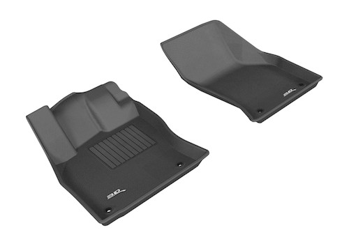 3D MAXpider Black Kagu Front Row Floor Mat for Audi A3/Sportback E-Tron/RS3/S3