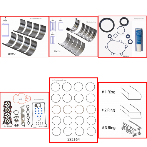 Enginetech RMS1.9BP Engine ReMain Kit for 2000-2002 Saturn 1 1.9L 4-Cyl Standard Bore (3.230")