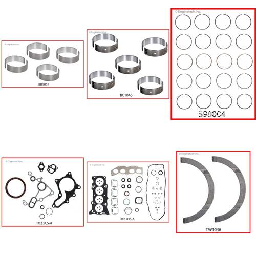 Enginetech RMTO2.5AP Engine ReMain Kit for 2009-2015 Toyota 2.5L 4-Cyl Standard Bore (3.545")