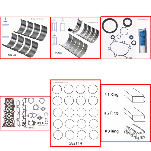 Enginetech RMS116P Engine ReMain Kit for 1991-1994 Saturn 116 1.9L 4-Cyl .040" Over Bore (3.270")
