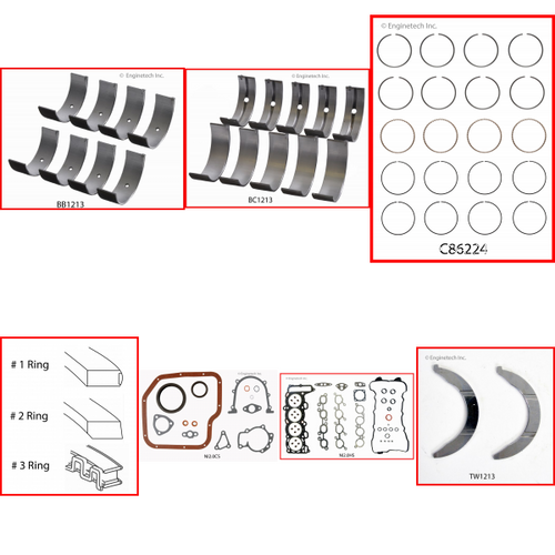 Enginetech RMNI2.0P Engine ReMain Kit for 1991-1994 Nissan 2.0L 4-Cyl .020" Over Bore (3.405")