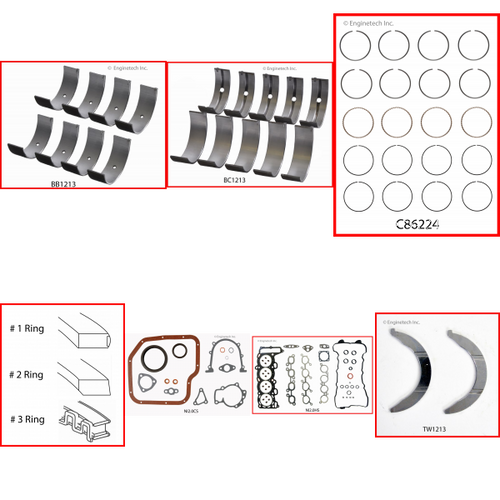 Enginetech RMNI2.0P Engine ReMain Kit for 1991-1994 Nissan 2.0L 4-Cyl .040" Over Bore (3.425")