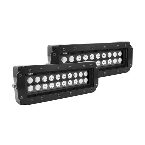 Westin HDX Flush Mount B-FORCE LED Light Kit (Set of 2) with Wiring Harness - Black