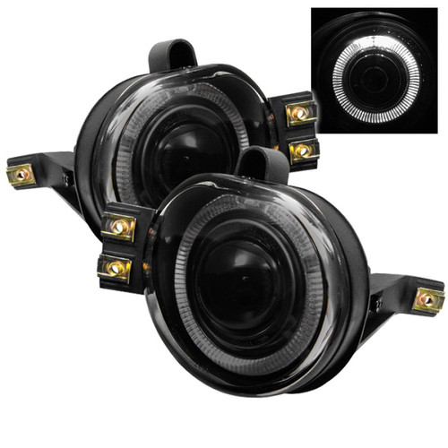 Spyder Halo Projector Fog Lights with Switch in Smoke for DODGE RAM 1500