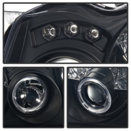Spyder Black Smoke Projector Headlights w/ LED Halo for Grand Cherokee 05-07