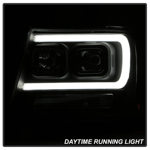 Spyder V2 Projector Headlights All Black (PRO-YD-CSUB07V2-DRL-BKV2) for Chevy Suburban/1500/2500/Tahoe 07-14